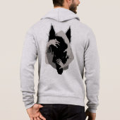 Inkt Talking Fantasy V05 ZWARTE WOLF Hoodie (Achterkant)