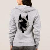 Inkt Talking Fantasy V05 ZWARTE WOLF Hoodie (Achterkant)