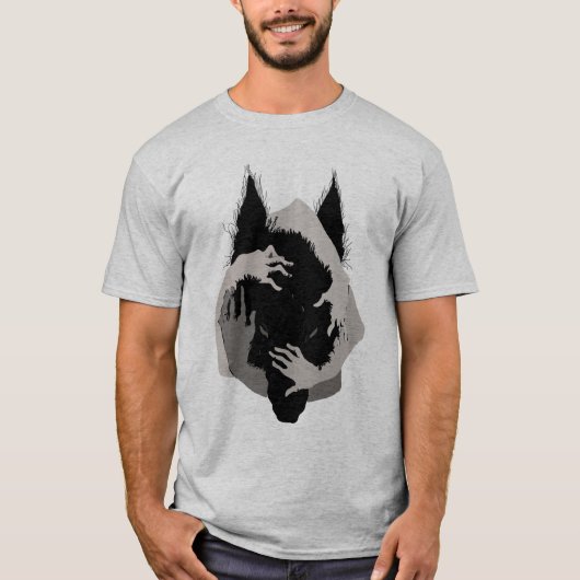 Inkt Talking Fantasy V05 ZWARTE WOLF T-shirt (Voorkant)