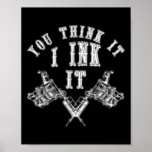 Inkt Tattoo Master Tattooer Gift Idee Ink Artiest Poster