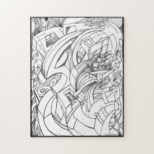 Inkt tekenpuzzel legpuzzel