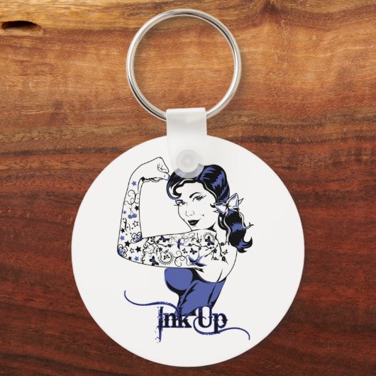 Inkt-up Tattoo stijl Sleutelhanger (Voorkant)