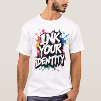 INKT UW IDENTITEIT Graffiti Neon Typografie T-shirt