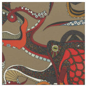 inkt van octopus umberbruin stof (Close Up)