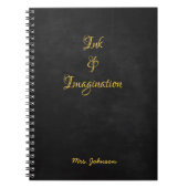 Inkt & Verbeelding Goud en Zwart Notitieboek (Voorkant)