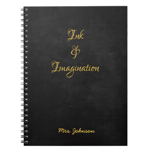 Inkt & Verbeelding Goud en Zwart Notitieboek (Voorkant)