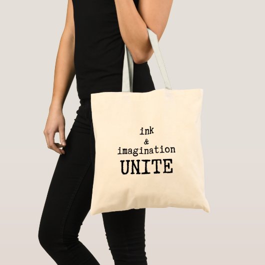 Inkt & Verbeelding Verenigen Boek Liefhebbers Schr Tote Bag (Voorkant (product))