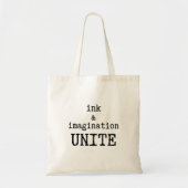 Inkt & Verbeelding Verenigen Boek Liefhebbers Schr Tote Bag (Voorkant)