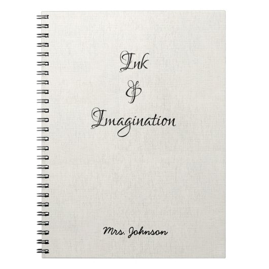 Inkt & Verbeelding Wit Notitieboek (Voorkant)