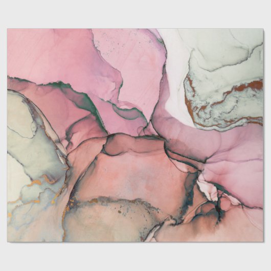 Inkt, verf, abstract. Sluiting van het schilderij Cadeaupapier (Vlak)