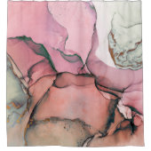 Inkt, verf, abstract. Sluiting van het schilderij  Douchegordijn (Voorkant)