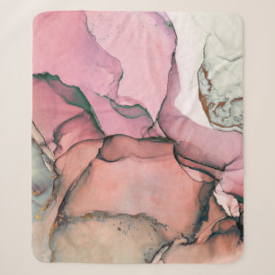 Inkt, verf, abstract. Sluiting van het schilderij  Sherpa Deken