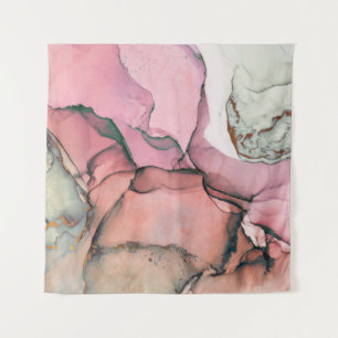 Inkt, verf, abstract. Sluiting van het schilderij  Wandkleed