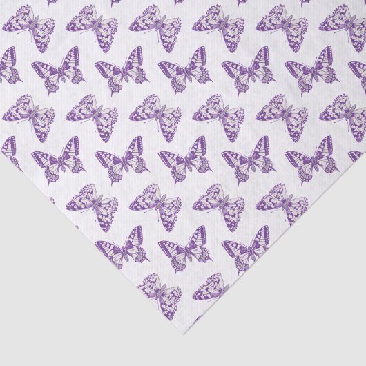 Inkt vlinder kunst paarse witte tissue papier (Detail)