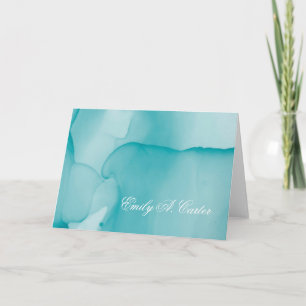 Inkt voor hedendaagse blauwe Waterverf gevouwen Kaart