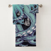 Inkt voor octopus Blauwgroen  kaart Bad Handdoek (Insitu)