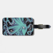 Inkt voor octopus Blauwgroen  kaart Bagagelabel (Achterkant horizontaal)