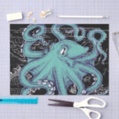 Inkt voor octopus Blauwgroen  kaart Tissuepapier (Craft)