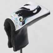 Inkt voor orca-walvis golfheadcover (3/4 voorkant)