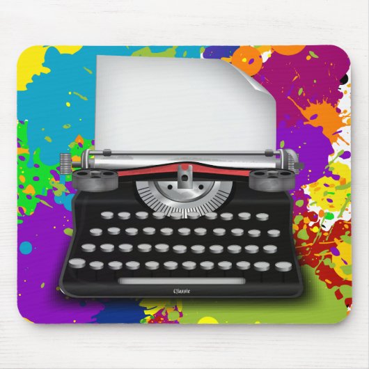 Inkt voor schrijfmachine muismat (Voorkant)