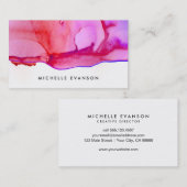 Inkt Waterverf Pink Creative Director Visitekaartje (Voorkant / Achterkant)