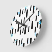 Inkt Wit Zwart Acrylaat Wandklok (Hoek)