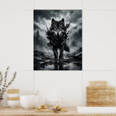 Inkt Wolf Moesson Poster (Keuken)
