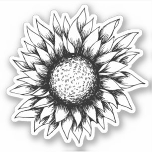 Inkt Zonnebloem Sticker