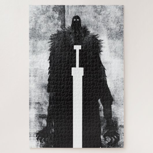 Inktalkfantasie V02 Een ridder uit de hel Legpuzzel (Verticaal)