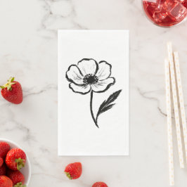 Inktanemoon Minimalistische Bloempenseelstreek Kun Servet