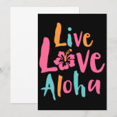 Inktastic Live Love Aloha 2 Women's Hawaii T-Shirt (Voorkant / Achterkant)