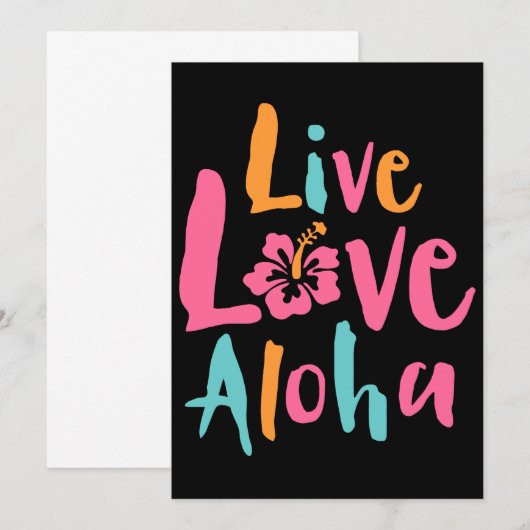 Inktastic Live Love Aloha 2 Women's Hawaii T-Shirt (Voorkant / Achterkant)