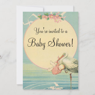  inktbankwand, Baby shower uitnodiging