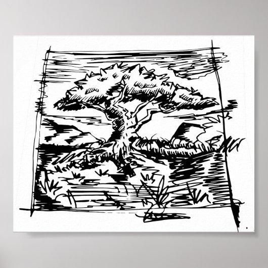 Inktboom schets. poster (Voorkant)