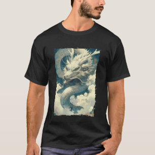 Inktdrache Aziatische Kunst Mythisch Wezen T-shirt