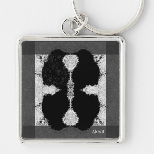 Inkte kraai sleutelhanger (Voorkant)