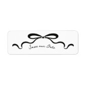 Inkte linten en strik etiket (Voorkant)