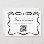 Inkte linten en strik save the date (Achterkant)