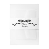 Inkte linten en strik uitnodigingen wikkel (Voorkant Voorbeeld)