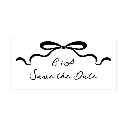 Inkte linten en strik  zelfinktende stempel (Design)