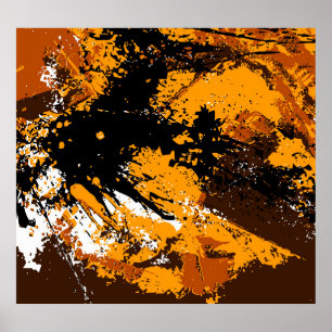 Inktexplosie: Kleurrijke Abstracte spatten Poster
