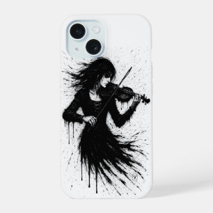 Inktgeboren violist in de storm van geluid iPhone 15 case