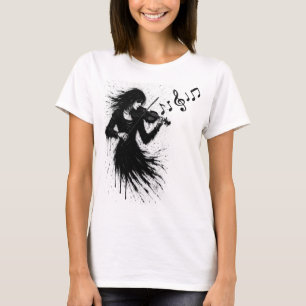 Inktgeboren violist in de storm van geluid t-shirt