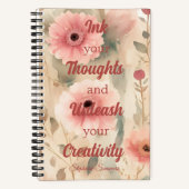 Inktgedachten Ontsluiten Creatieve Inspiratie Volw Notitieboek (Voorkant)