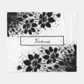 inktgespetterde bloei fleece deken (Voorkant (Horizontaal))