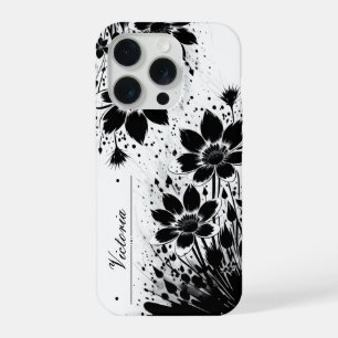inktgespetterde bloei iPhone 15 pro case