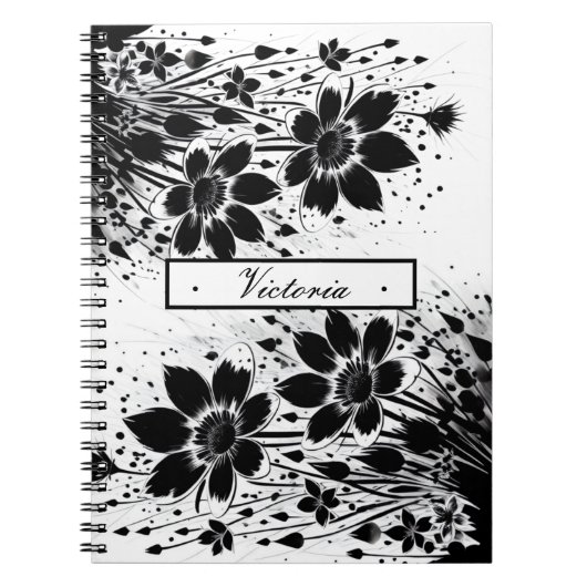 inktgespetterde bloei notitieboek (Voorkant)