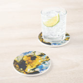 Inktglazen spuiten zandsteen onderzetter (Zijkant)