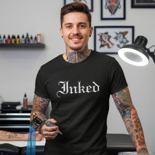 Inktlettertype voor Tattoos T-shirt