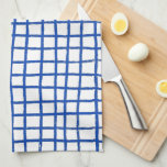 Inktlijnen Chique Hand getrokken Grid Koel Blauw & Theedoek<br><div class="desc">Versier uw keuken met deze coole handdoek met een handgemaakt patroon. Maakt een geweldige housewarming,  verjaardags-,  moederdag- of huwelijkscadeau! U kunt het aanpassen,  achtergrondkleuren wijzigen en ook tekst toevoegen. Check mijn winkel voor veel meer kleuren en patronen of laat me weten of je iets op maat wilt.</div>